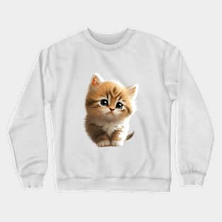 Cat Pet Cute Adorable Humorous Illustration Crewneck Sweatshirt